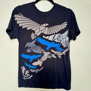 Armani Exchange A|X Black Graphic Bird Print T-Shirt Size Small